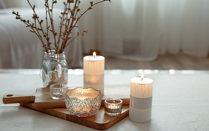 Candle decor ideas for a warm home