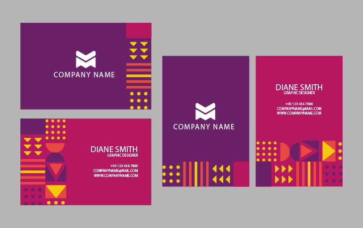 Flat Graphics in Your Business Cards