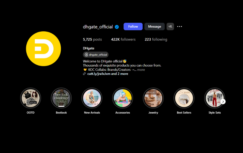 Follow DHGate On Different Social Media Accounts