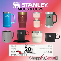 Get 20% Off STANLEY Mugs and Cups