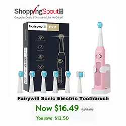 Fairywill Sonic Toothbrush Up to 45% Off